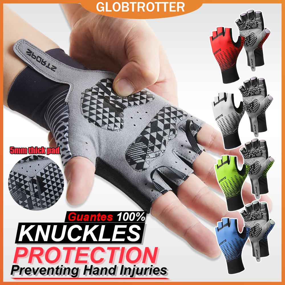 Globetrotter nửa ngón tay Găng Tay Gel xe đạp thể thao Găng tay đua Xe Xe Đạp MTB Road 100% guantes găng tay đi xe đạp Phụ nữ nam