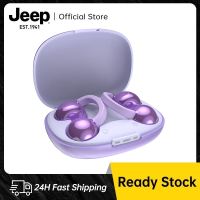Jeep หูฟังแบบไร้สายสำหรับหูฟังบลูทูธ EC042ที่หนีบหู IPX5โทรออก HD ชุดหูฟังกีฬากันน้ำสำหรับ IOS Android