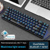 Original RK71 70% Mechanical Keyboard Bluetooth Keyboard Wireless Usb Dual ModeGaming Keyboard Ice Blue Led Backlit Blue Brown Red Switch