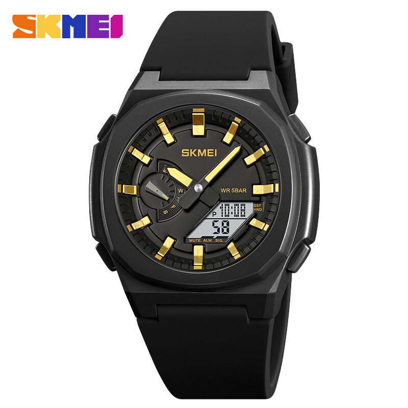 Skmei Đồng hồ thể thao Không Thấm Nước Người Đàn Ông Đếm Ngược Chrono Wriswatch 5 Báo Động Ngày Đồng