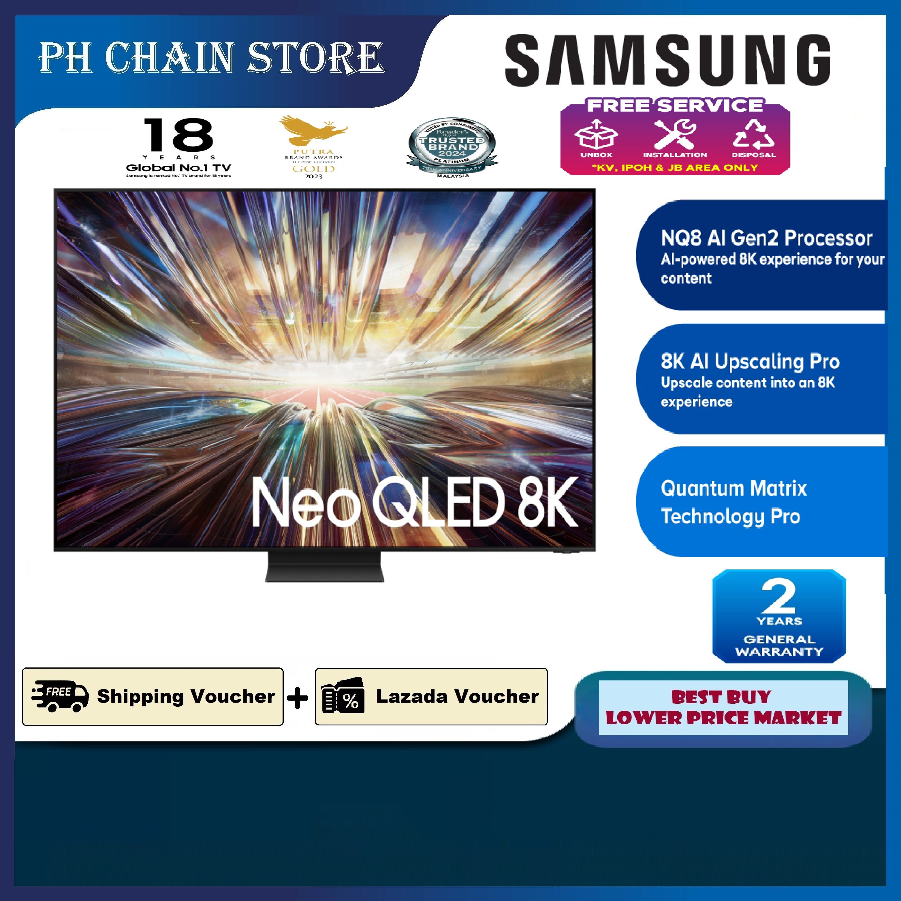 SAMSUNG 75" 85" QN800D QN900D NEO QLED 8K SMART LED TV NEW | QA75QN800DKXXM QA85QN800DKXXM QA75QN900DKXXM QA85QN900DKXXM