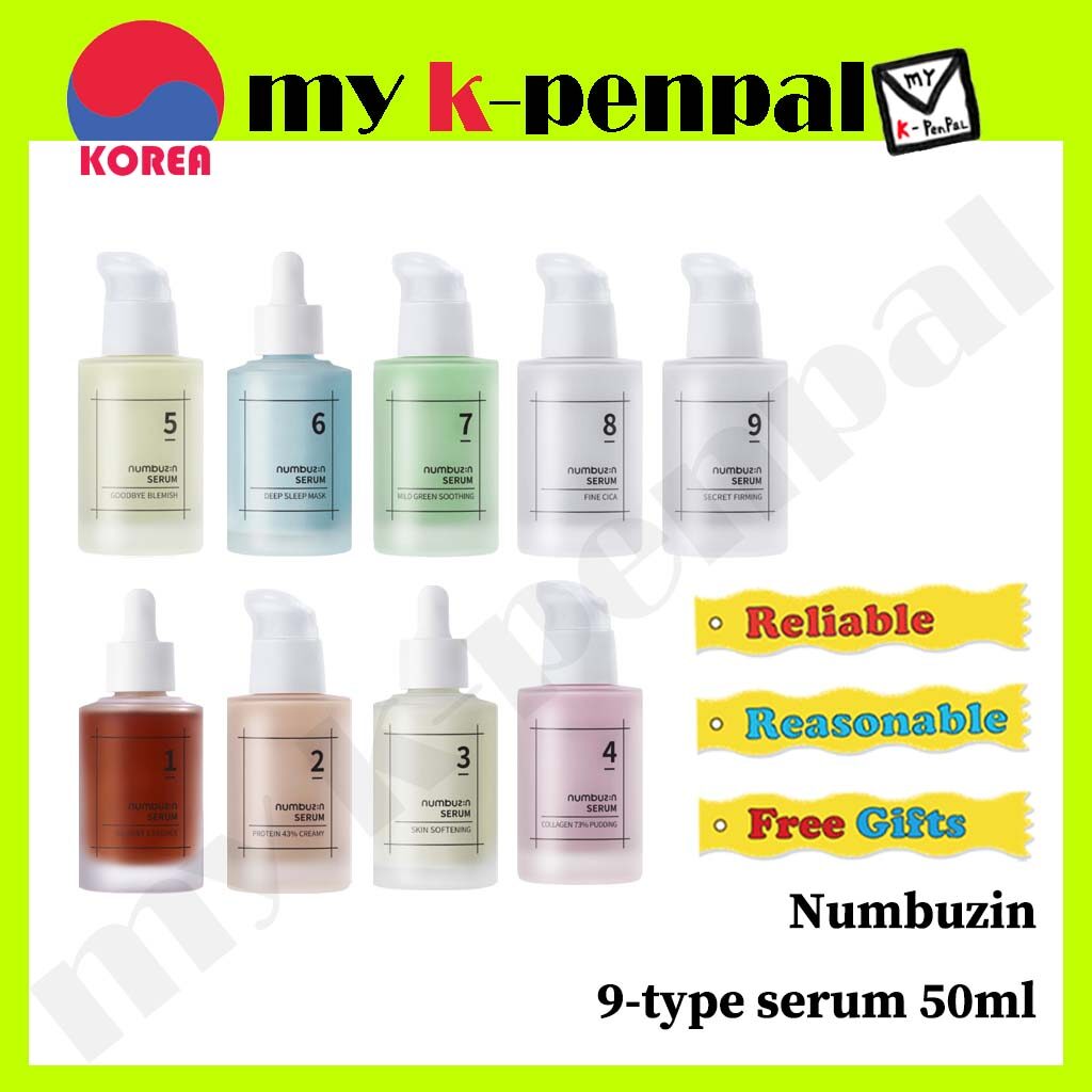 Numbuzin serum 50ml 9 loại/no.1 no.2 no.3 no.4 no.5 no.6 no.7 no.8 no.9, chăm sóc da hàn quốc/vận chuyển từ hàn quốc