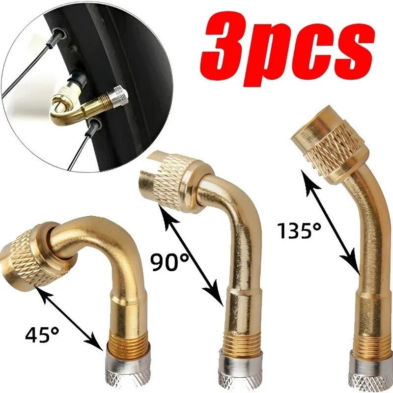 3 cái lốp xe ô tô van Lạm Phát ống nối dài 45/90/135 độ Adapter xe máy đa năng xe đạp lốp Phụ Kiện Đầu nối van