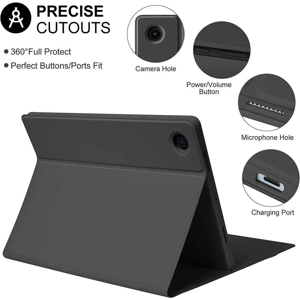 Goojodoq funda cho samsung galaxy tab a7 a8 ốp bàn phím cho samsung tab s6 lite ốp bàn phím cầu vồng chuột cho samsung tab s7 s8