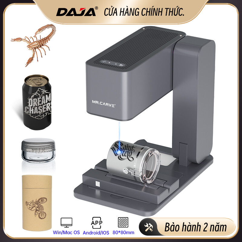Mr.carve máy khắc c1 máy khắc laze mini tia laze di động tự động đánh dấu hang động cho vật liệu phi kim loại gỗ nhựa