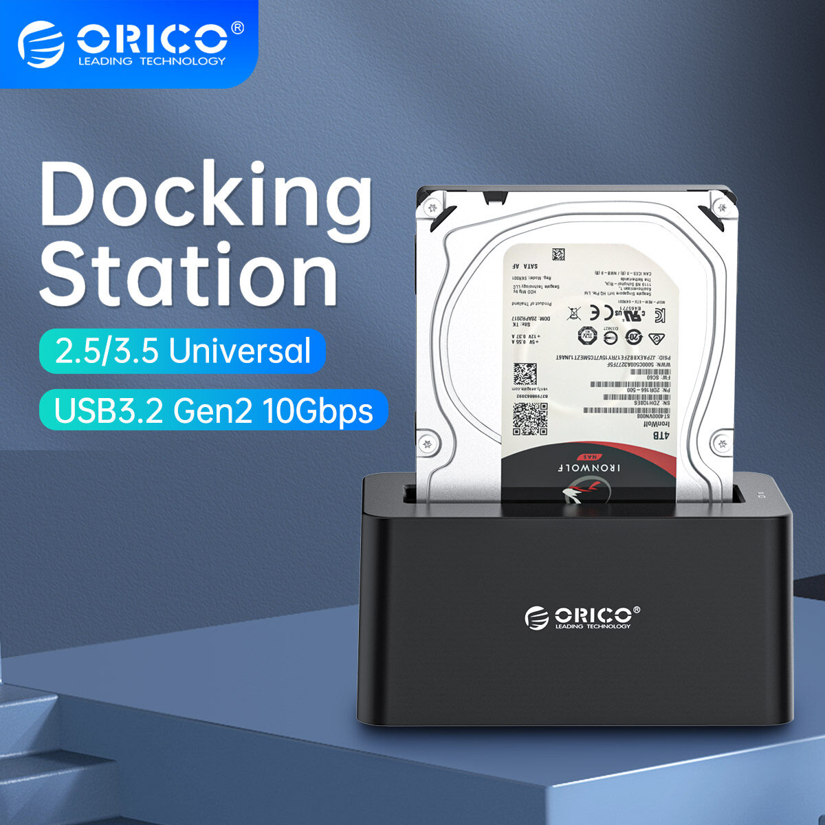 Orico hdd docking station loại c sata 3.0 usb3.1 gen2 10gbps ổ cứng docking station bao vây cho 2.5/3.5 inch ssd hdd