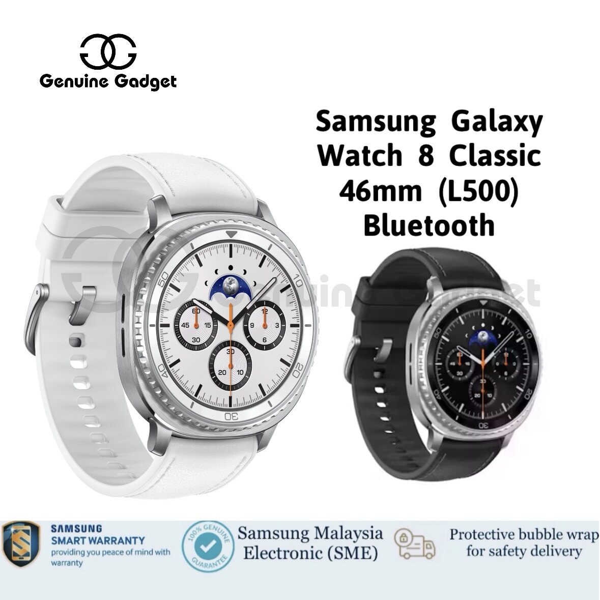 Samsung Galaxy Watch 8 Classic 46mm (L500) 2GB RAM +64GB ROM 1 YEAR WARRANTY BY SAMSUNG MALAYSIA ELECTRONICS (SME)