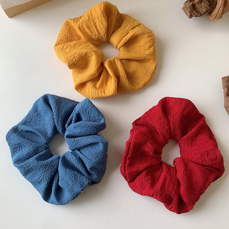 Dây Buộc Tóc Dây Buộc Cổ Điển Đơn Giản Dây Cao Su Co Giãn Màu Trơn Cho Nữ Dây Buộc Tóc Đuôi Ngựa Thường Ngày Phụ Kiện Tóc