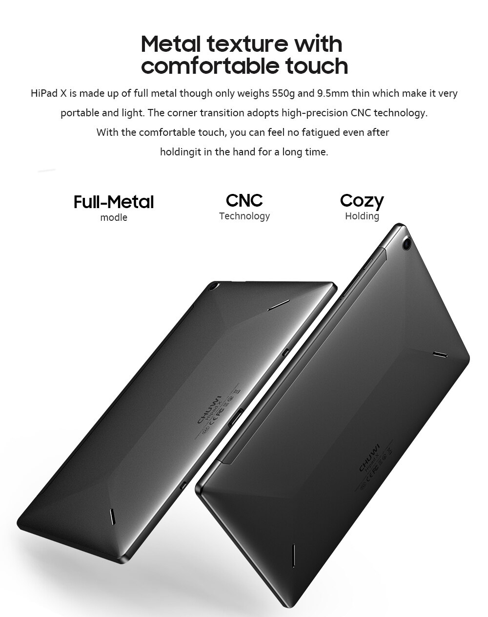 CHUWI HiPad X 4G Calling Tablet - Black