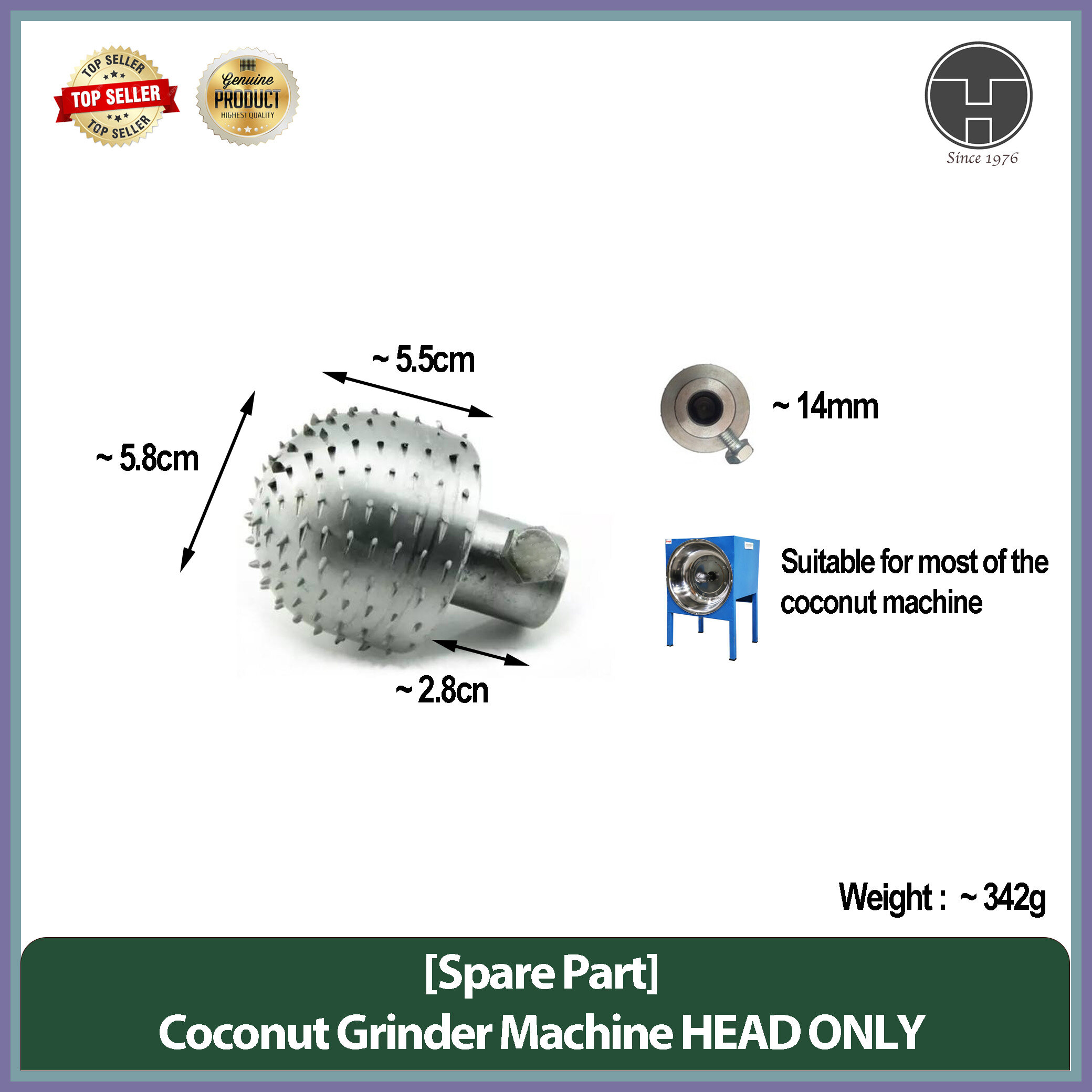 Electric coconut scraper blade Coconut Grater Head 14mm