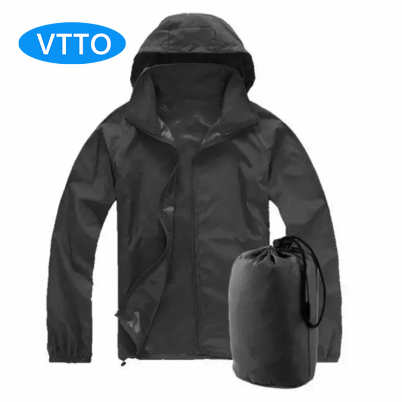 Quần Áo Thể Thao Ngoài Trời VTTO, Áo Khoác Đi Bộ Đường Dài Nhanh Khô, Không Thấm Nước Áo Mưa Áo Gió Áo Khoác Trùm Đầu Nhanh Chống Nắng Cho Nam Giới Phụ Nữ