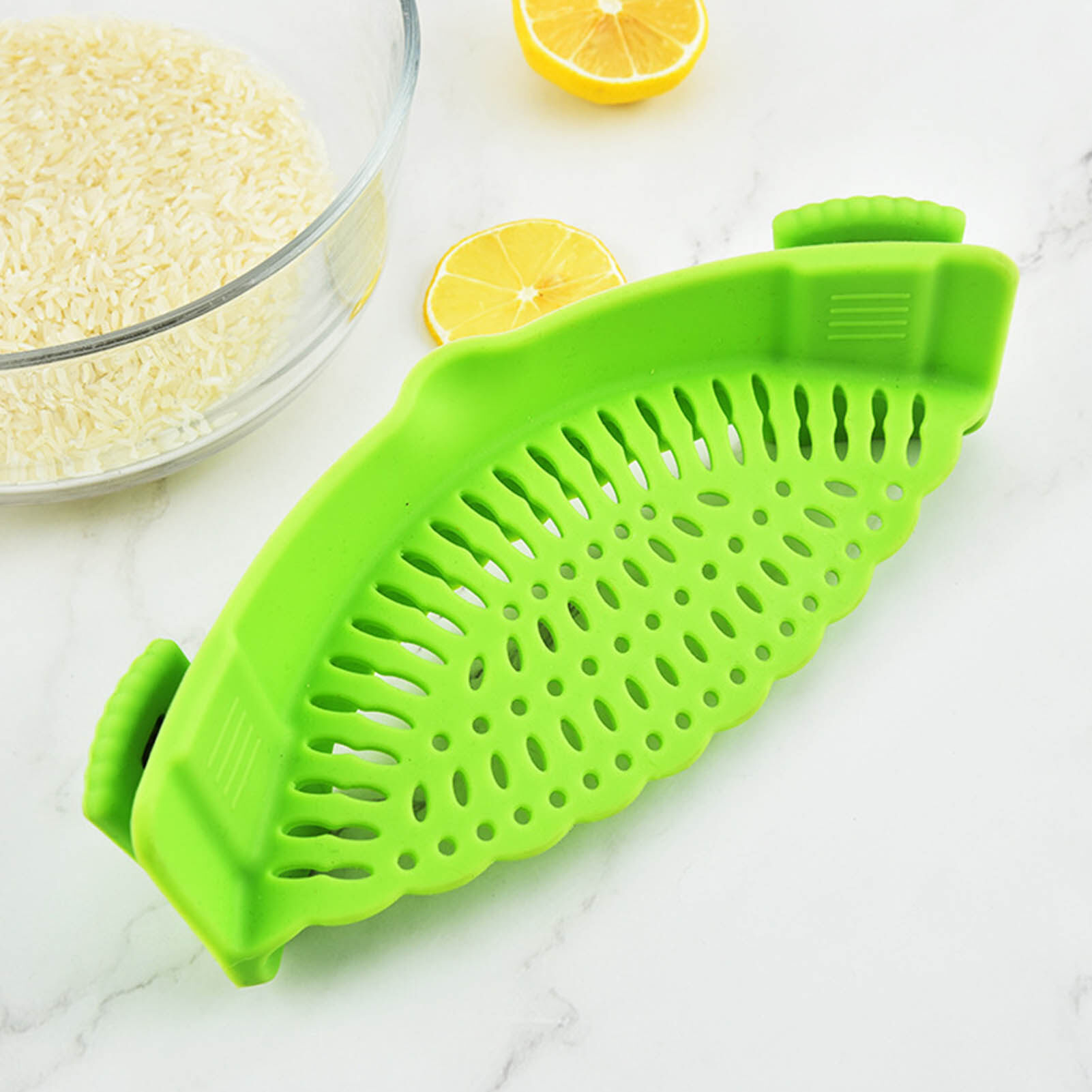 Gambar Silicone Colanders Kitchen Clip On Pot Strainer Drainer For Draining Excess Liquid Draining Pasta Vegetable Cookware Tools 1 1 1 1