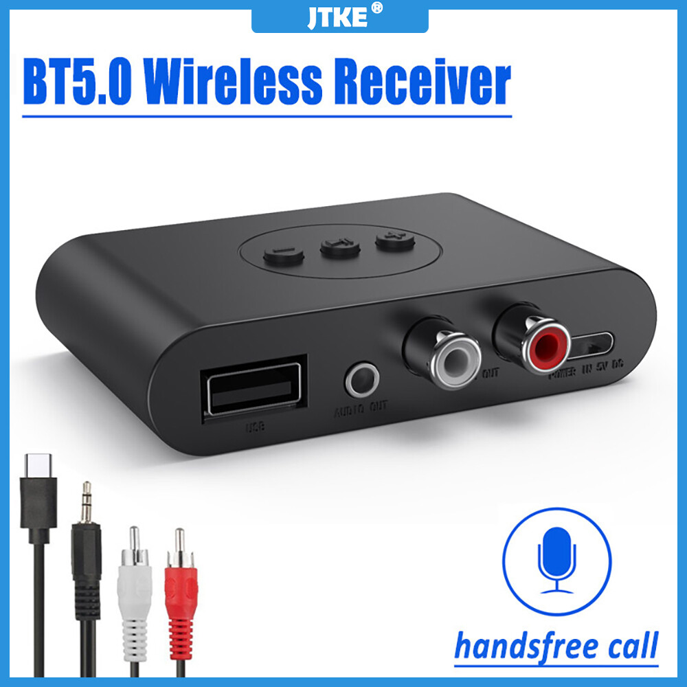 Bộ Thu Bluetooth 5.0 Bộ Chuyển Đổi Không Dây Âm Thanh Nổi Giắc Cắm AUX RCA 3.5Mm Với Mic Cho Bộ Khuếch Đại Loa Bộ Phát Âm Thanh Xe Hơi