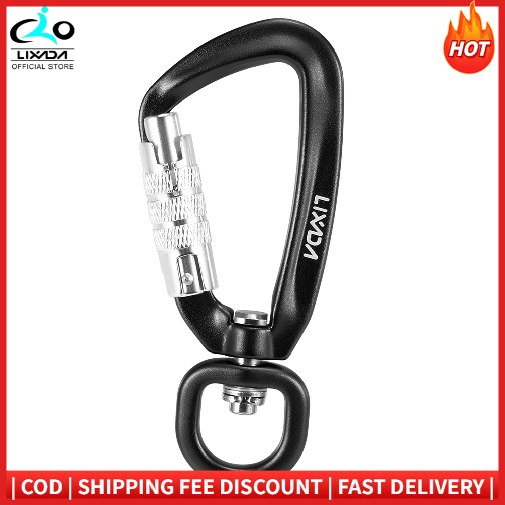 Lixada Swivel Carabiner Clip 360° Rotatable Spinner Carabiner Small Auto Locking Carabiner Rotational Hammock Hanging Clip Pet Leash Hook ราคา 144 บาท*ส่งฟรี