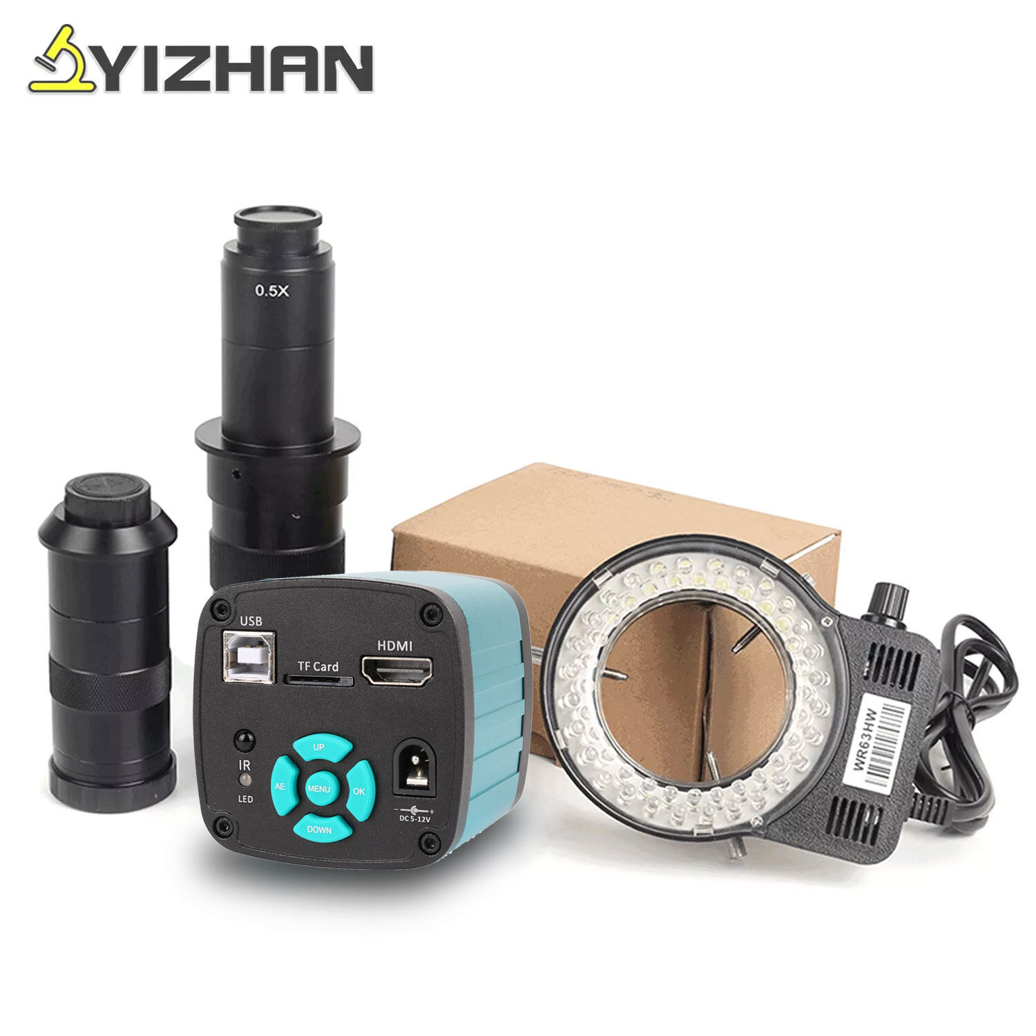 YIZHAN 4K HDMI USB Industrial Electronic Digital Video Microscope Camera HD 48MP 1080P 60FPS LED Light For Phone CPU PCB Repair - ยี่ห้อ YiZhan ราคา 2,980 บาท*ส่งฟรี