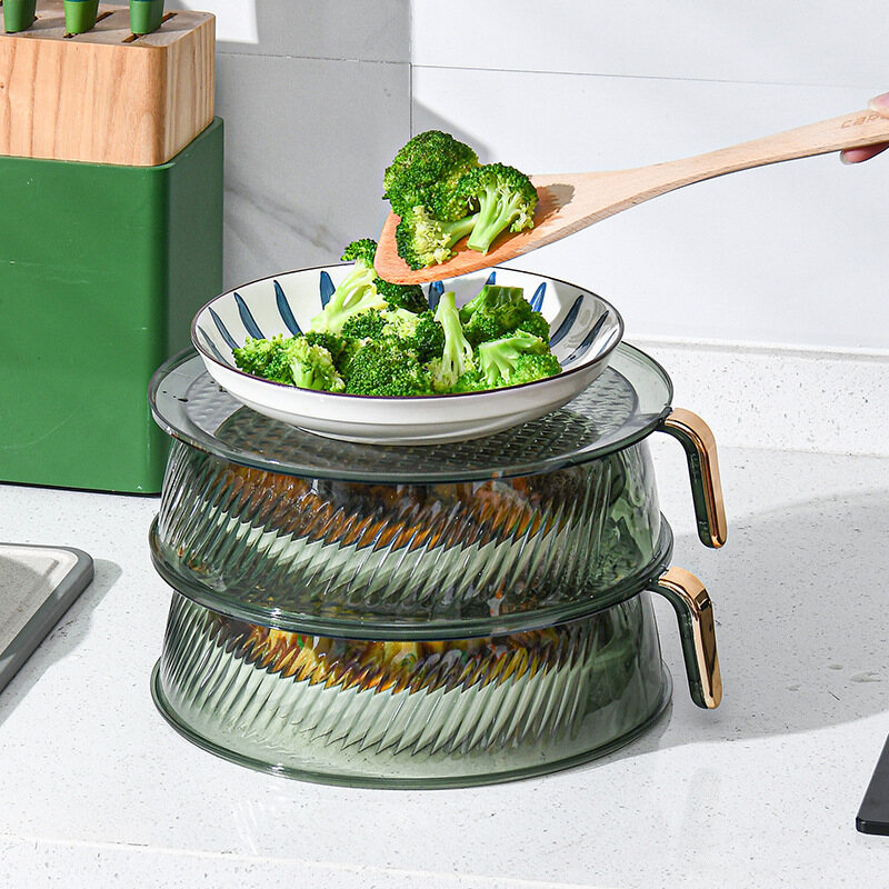 Gambar Kitchen Dust proof Insulation Food Cover Fruit and Vegetable Storage Box Refrigerator Storage Vegetable Fresh keeping Vegetable Cover Anti fly Food Cover