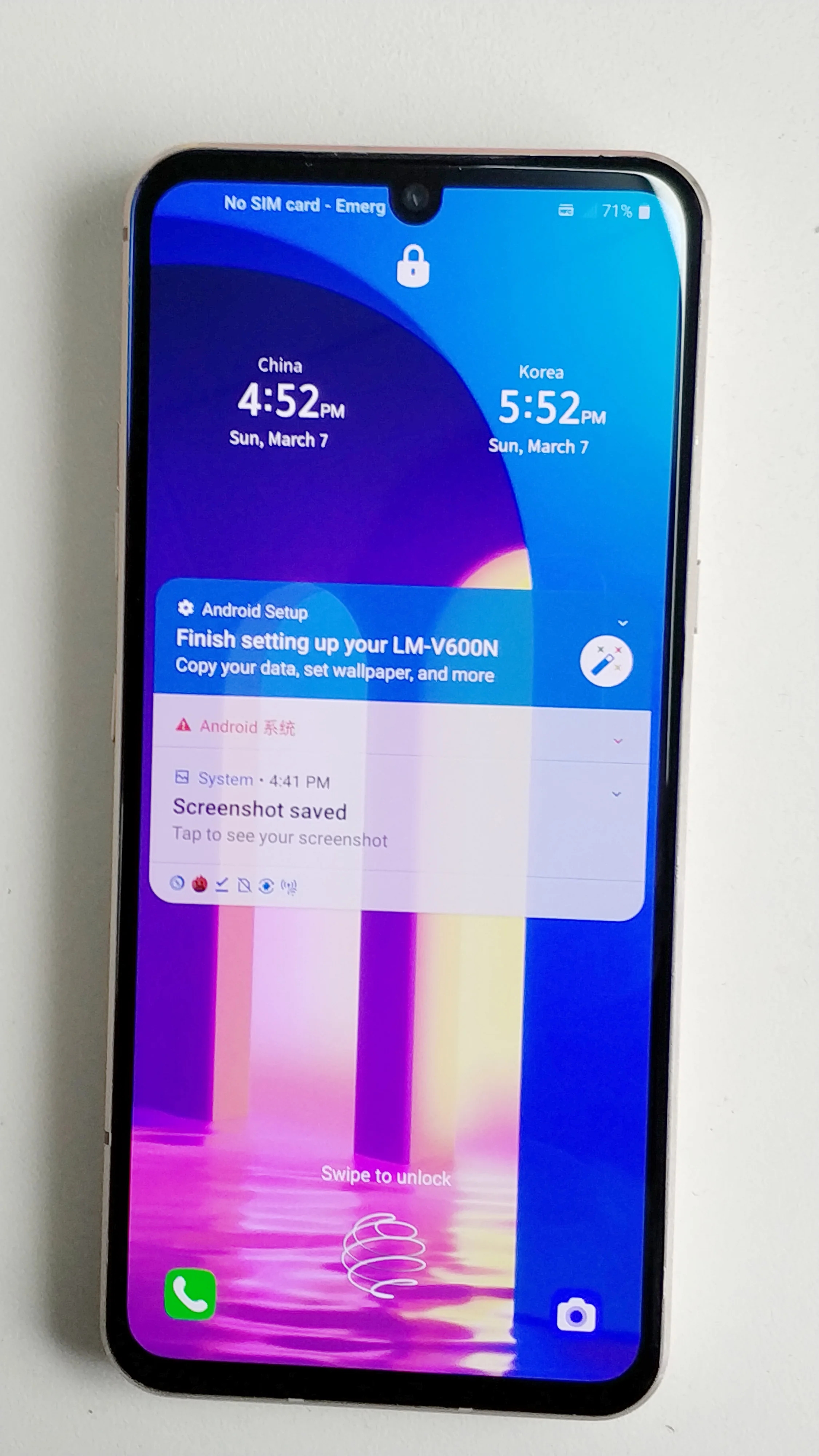 Unlocked LG V60 ThinQ 5G V600A/T/V 6.8" 8GB+128G Qualcomm865 In-Screen Fingerprint Smart Phone · v17