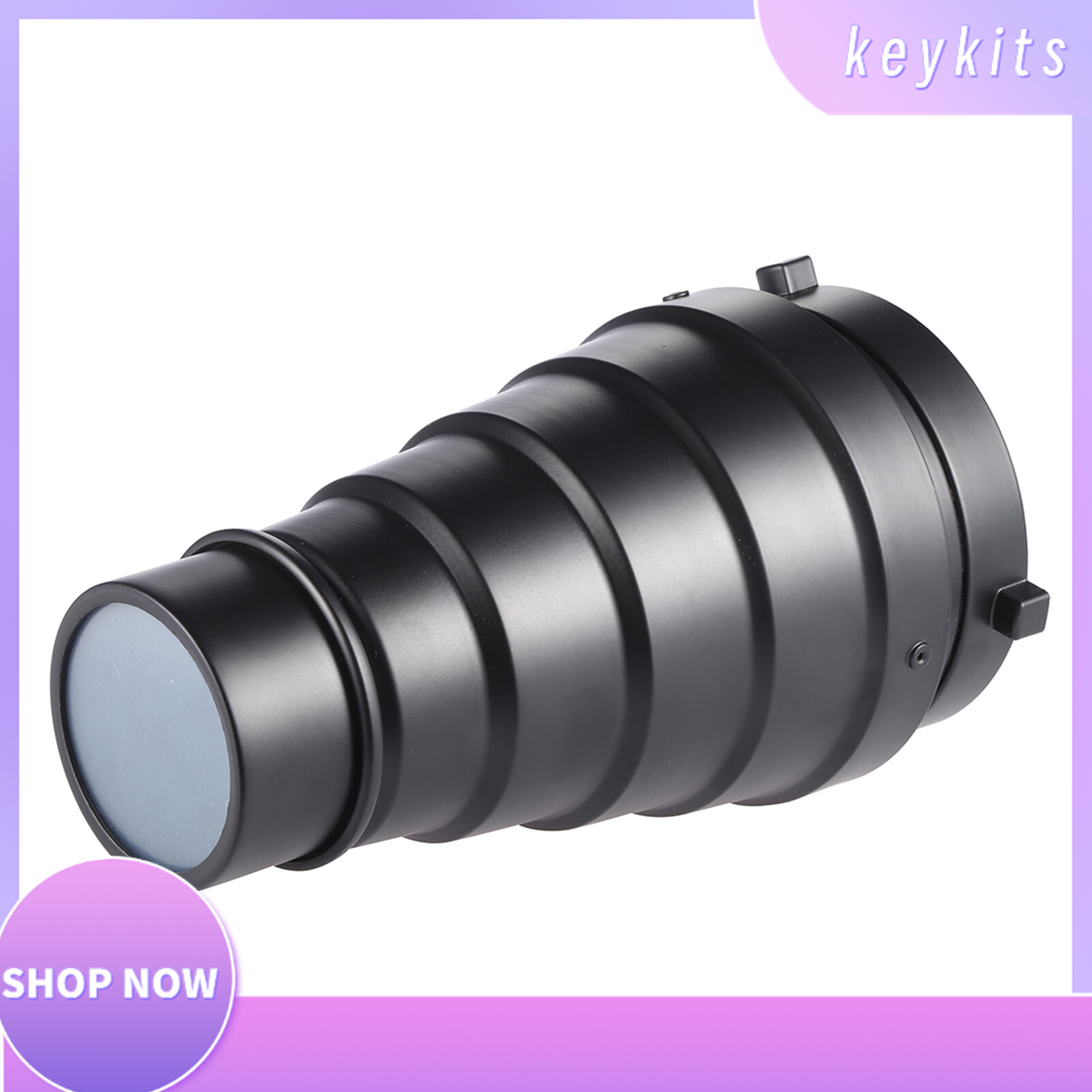 Snoot hình nón kim loại có lưới tổ ong, bộ lọc màu 5 cái đèn nhấp nháy cho studio ngàm bowens đèn flash chụp ảnh đơn sắc