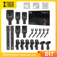 Xtuga cụ Microphone DI7 7-mảnh năng động trống Bộ Micrô (toàn bộ kim loại) với kick bass Tom/Snare & Cymbals Microphone thiết lập-Sử dụng cho trống giọng hát nhạc cụ khác hoàn chỉnh với chủ đề Clip