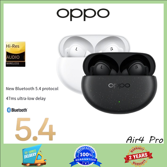 Oppo Enco - Air4 Pro Wireless Earphones for Calling Bluetooth Headset Noise Cancellation Music Gaming and Sports ราคา 2,410 บาท*ส่งฟรี
