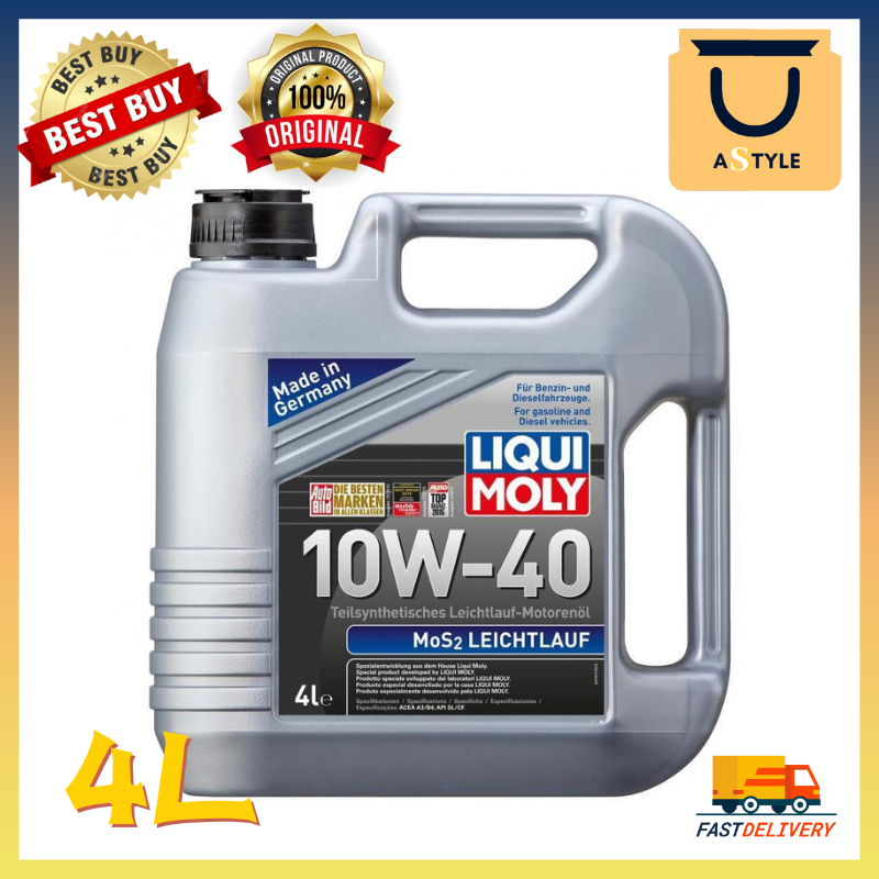 4 Liter Liqui Moly MOS2 Leichtlauf 10W40 I Original Engine Oil Price