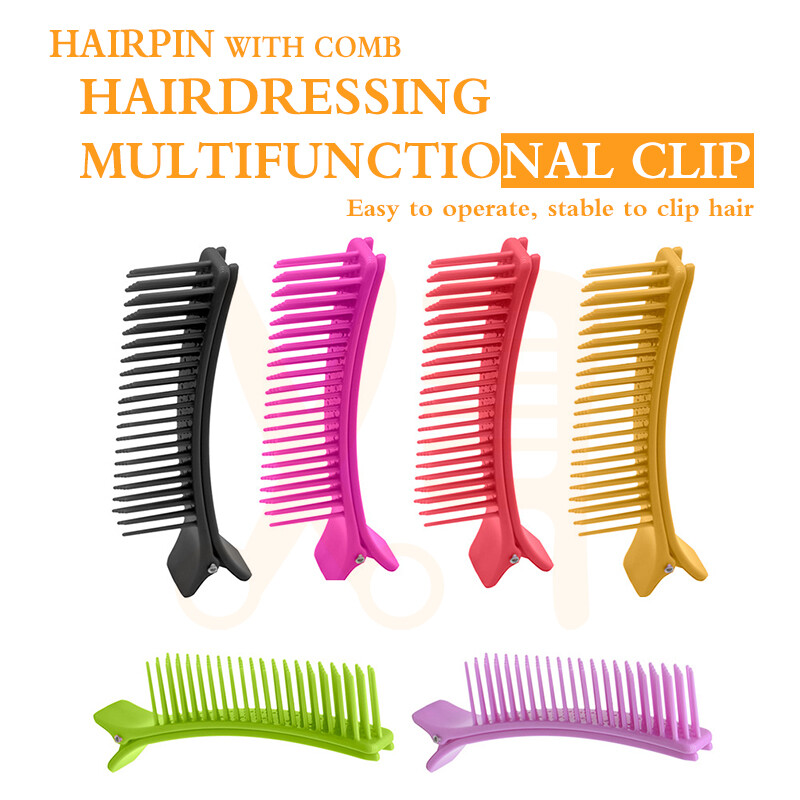 2 Chiếc Lược Chải Tóc Mái Kẹp Tóc Dụng Cụ Tạo Kiểu Tóc Phụ Kiện Salon Làm Tóc Cầm Tay