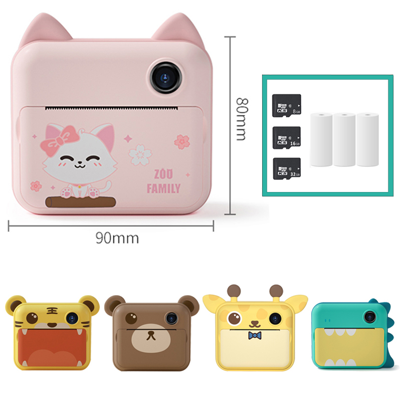 Máy ảnh trẻ em p1 máy ảnh in tức thì cho trẻ em máy in ảnh màn hình ips 2.4 inch quà tặng sinh nhật giáng sinh cho bé gái kèm giấy in hỗ trợ truyền wifi áp dụng cho giấy ảnh tự dính