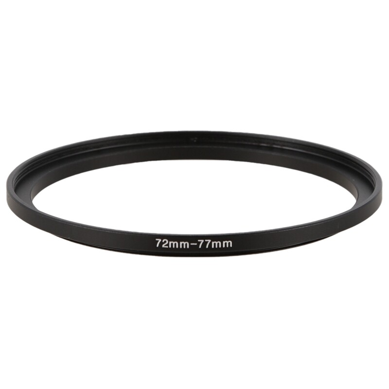 72mm-77mm Camera Lens Step Up Filter Black Metal Adapter Ring 1