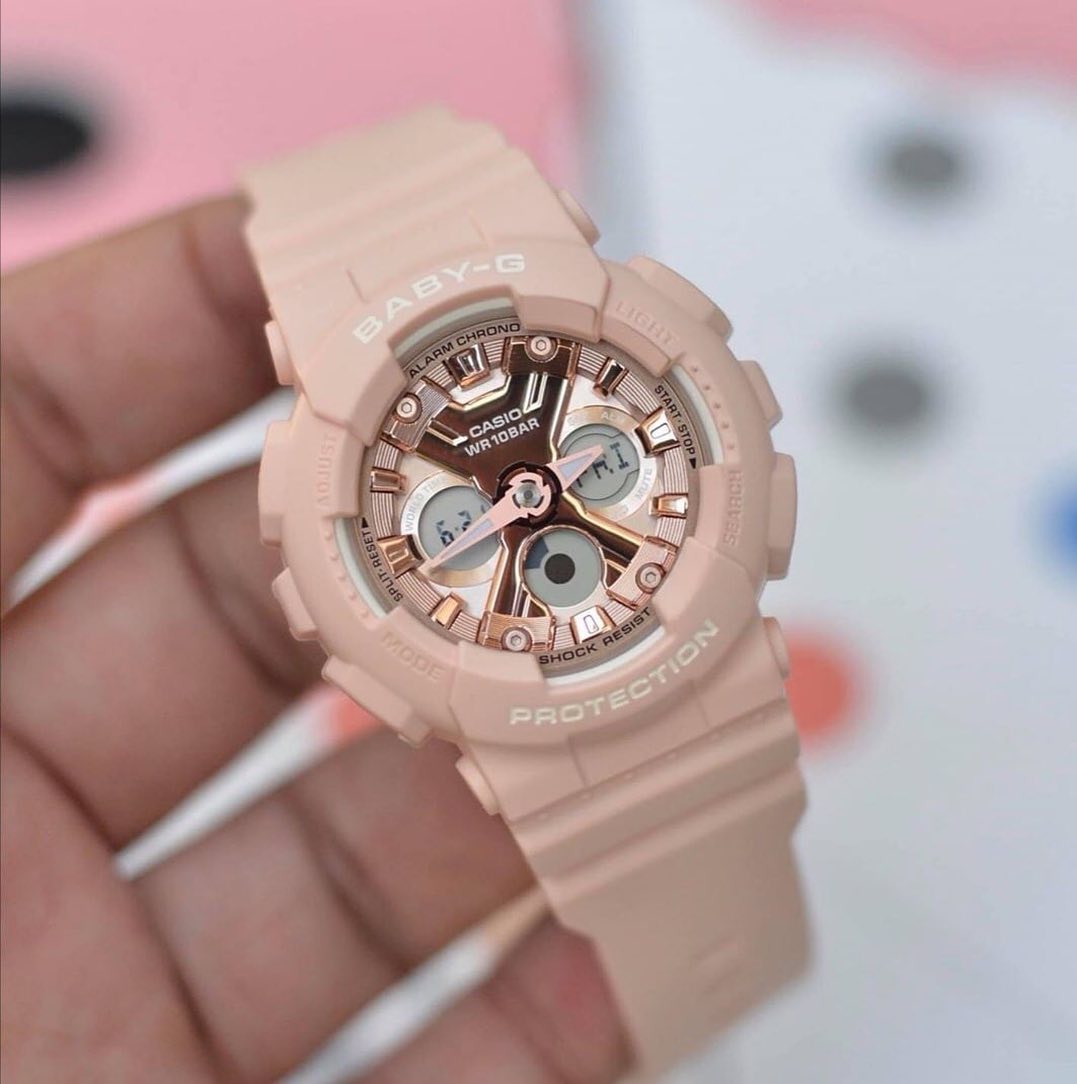 CASIO Baby-G BA-130-4A Women's Ana-Digi Watch - Pink, Analog-Digital, Waterproof, Shock Resistant, World Time, Sports