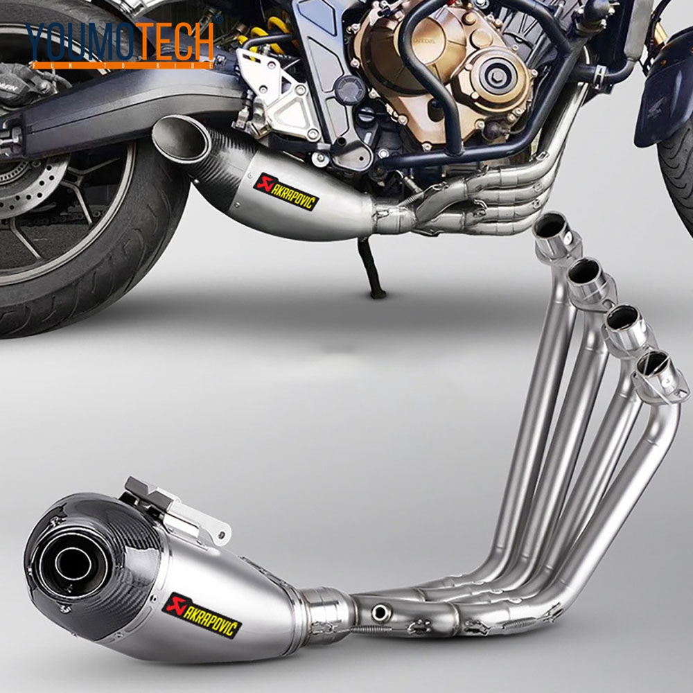 For HONDA CBR650F CB650R CB650F CBR650R 2014-2024 Motorcycle Under belly Modified Full exhaust Systems Exhaust Front Link Pipe Muffler Slip On Stainless Steel CBR 650F CB 650R CB 650F CBR 650R ราคา 29,850 บาท*ส่งฟรี