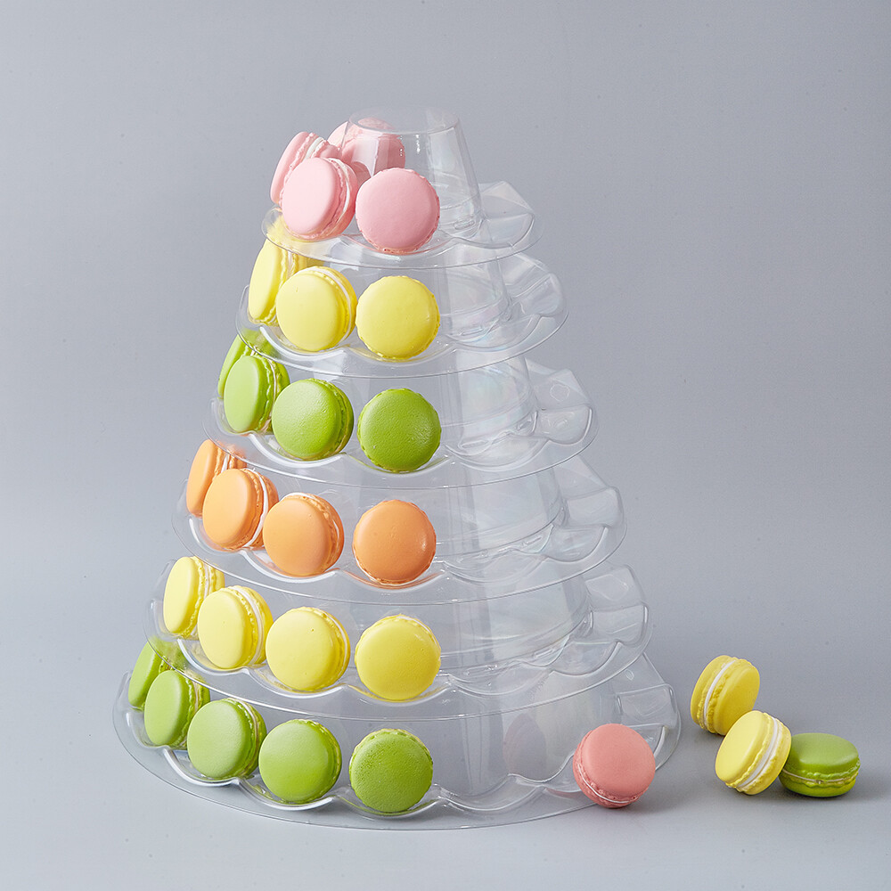 Gambar Layer 6 Portable cake Splittable Multifunction gift Macaron Display stand