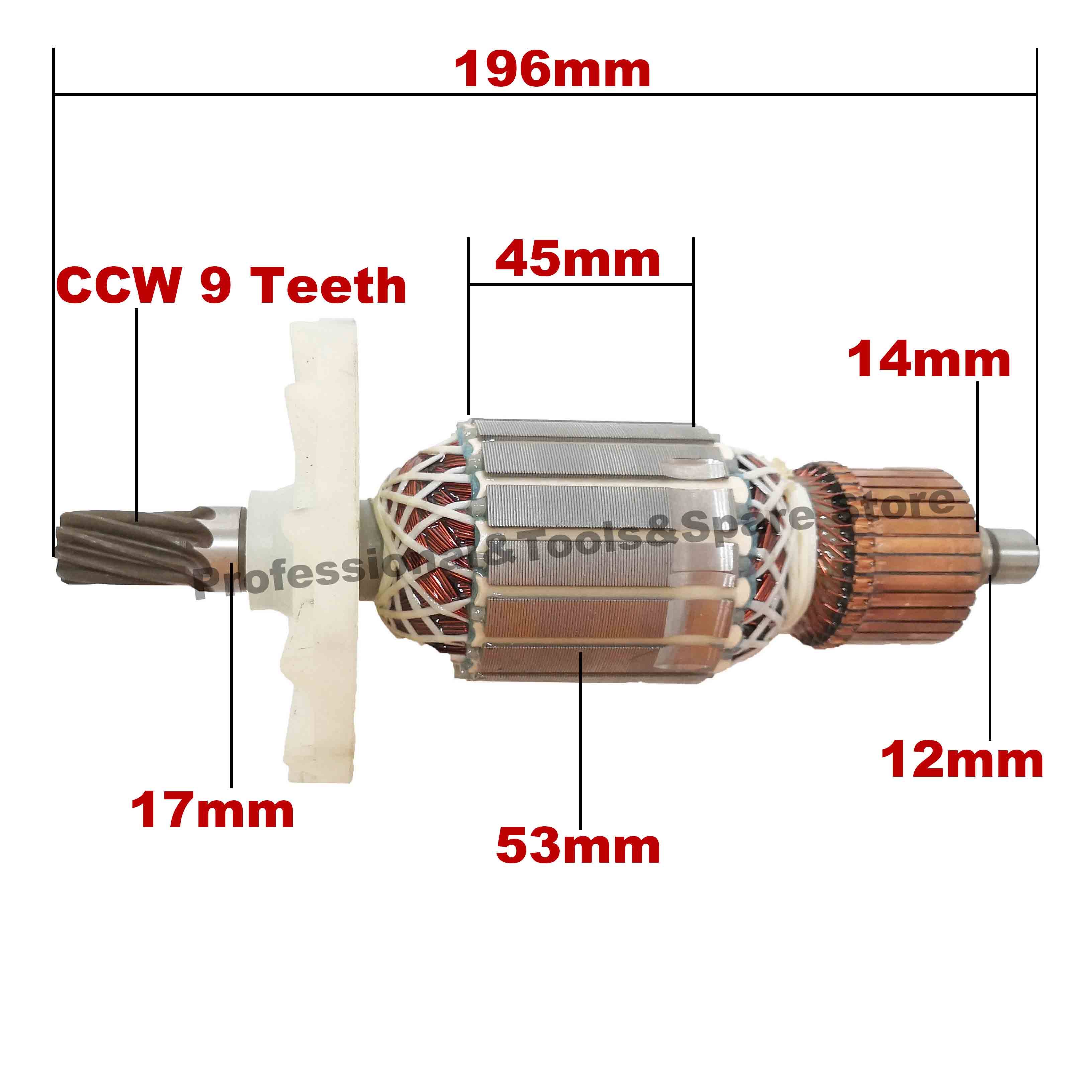 Hitachi PH65A 220V Demolition Hammer Motor Armature D53 L150196 T9