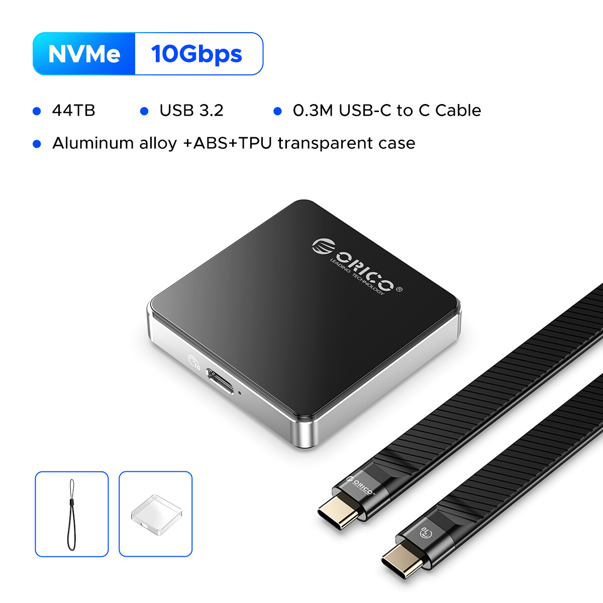 Vỏ bảo vệ bằng nhôm cho iPhone 16/15 USB chuyên nghiệp C 3.2 Gen2 Type-C 10Gbps đến NVMe PCi-E Bộ ch