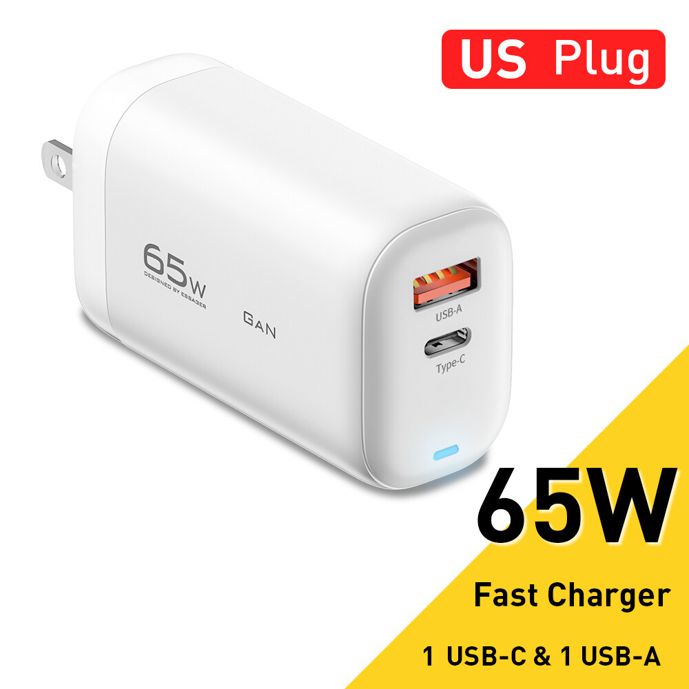 Essager Bộ Sạc USB Type C Bộ Sạc Nhanh GaN Bộ Sạc USB 65W QC3.0 PD3.0 Điện Thoại Di Động Cho IPhone 