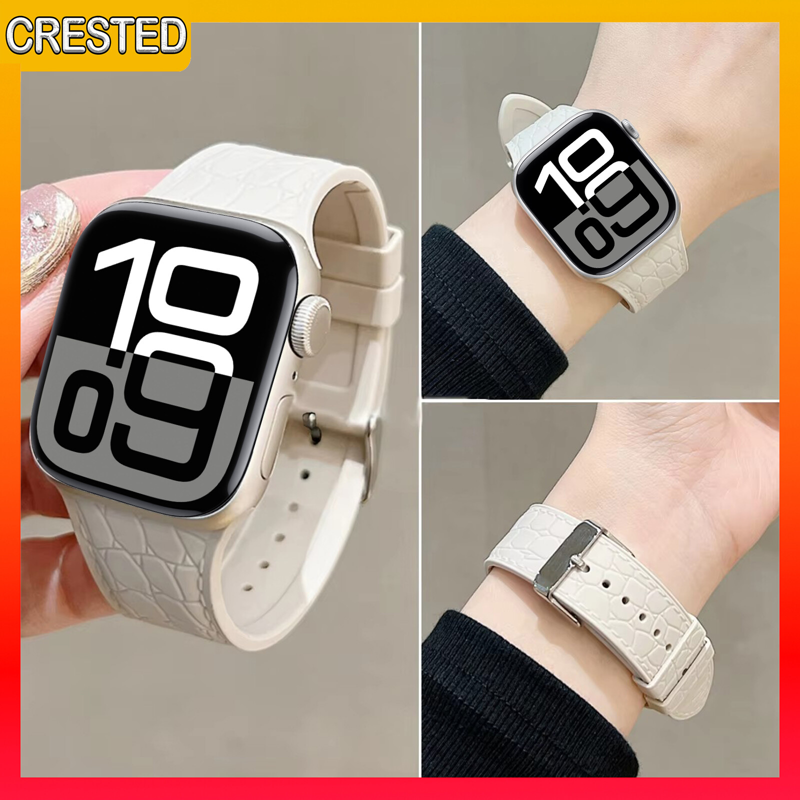 Silicone Strap for Smart Watch band 40mm 44mm 46mm 41mm 45mm 42mm 49mm Sport Rubber Bracelet iWatch series 10 9 8 7 6 SE Smartwatch Ultra 2 ราคา 47 บาท*ส่งฟรี