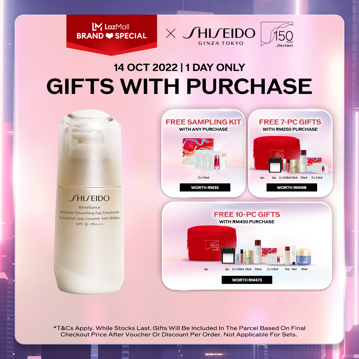 Gambar Shiseido Benefiance Wrinkle Smoothing Day Emulsion 75ml