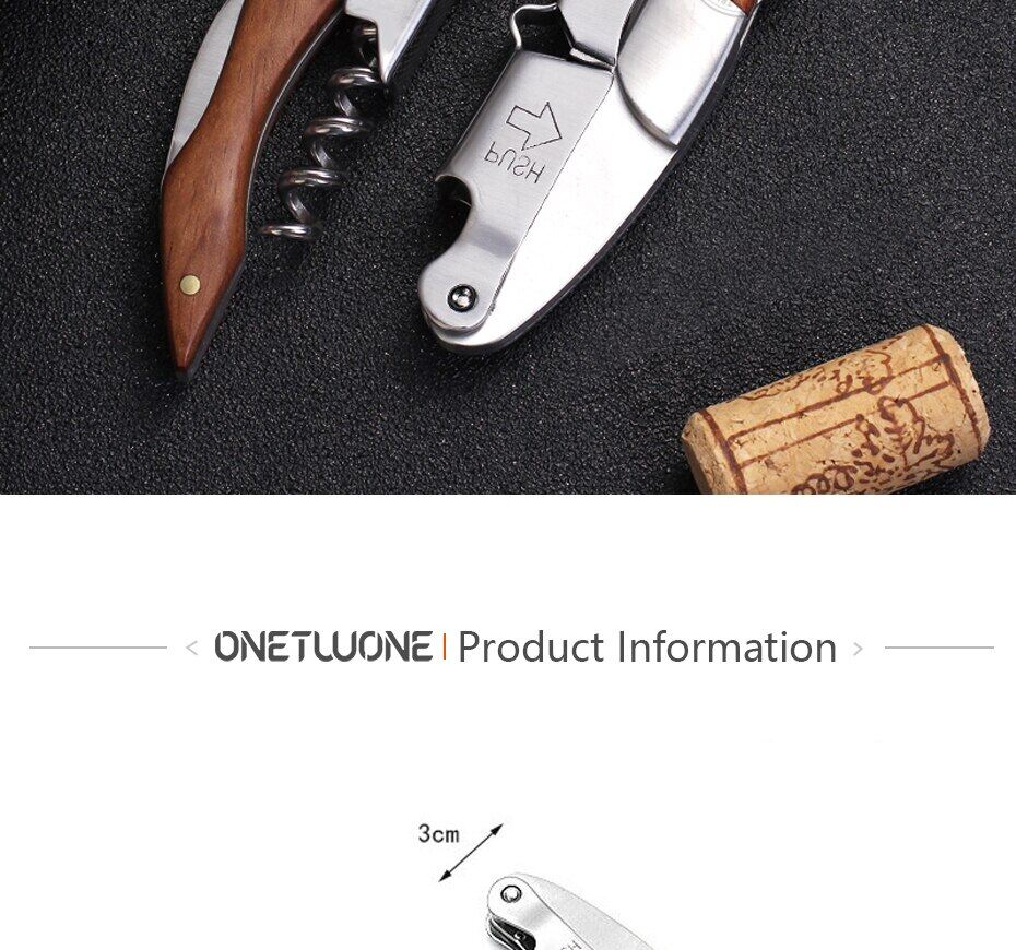 Professional Waiter Corkscrew With Wood Handle And Storage Bag_voghion.com