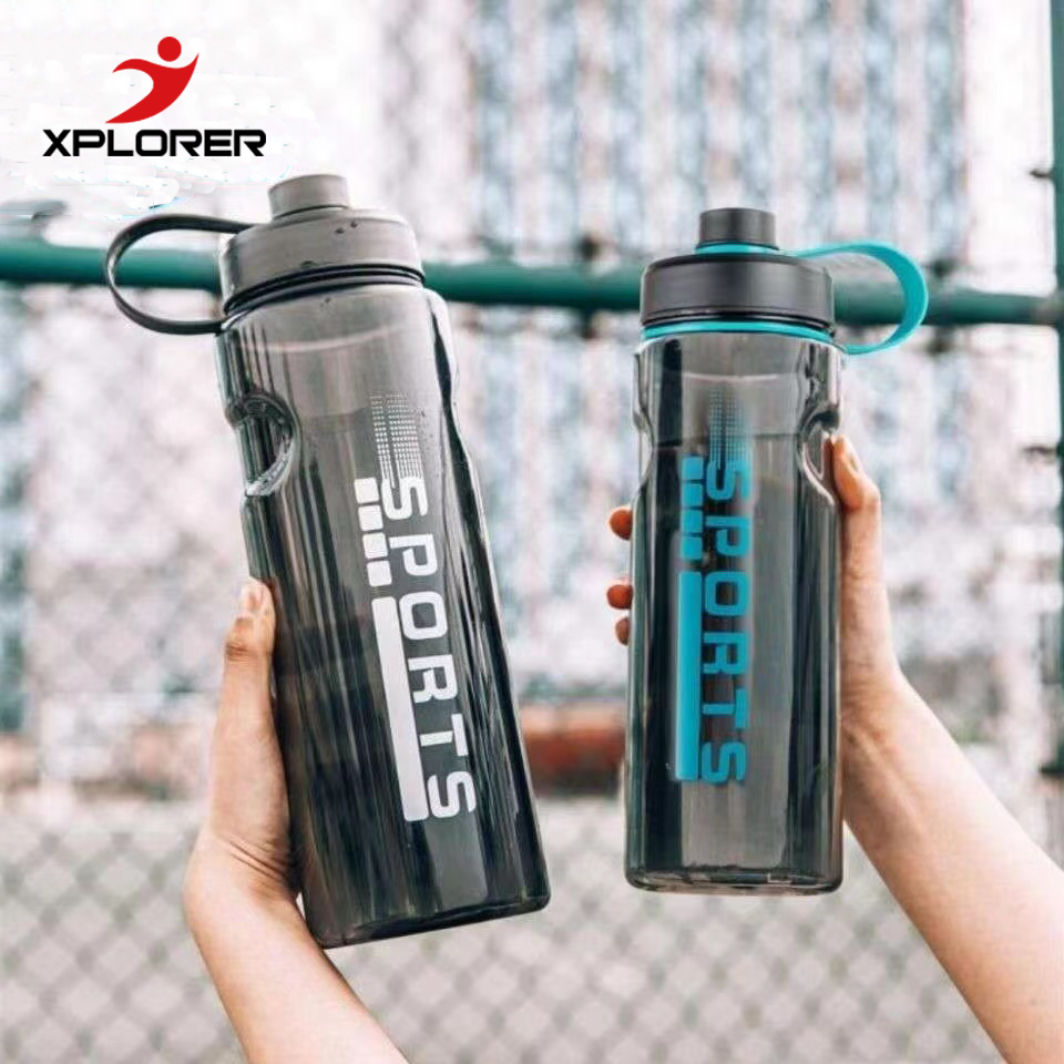 Bình nước thể thao lớn, 1.3 lít 1.5 lít 3 lít với ống hút hút và cốc đong cho xe đạp ngoài trời