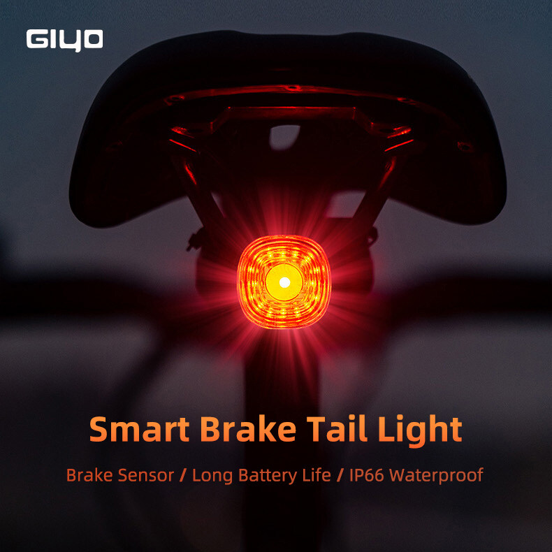 Giyo New Bike Light Smart Auto Brake Sensing Bicycle Tail Light