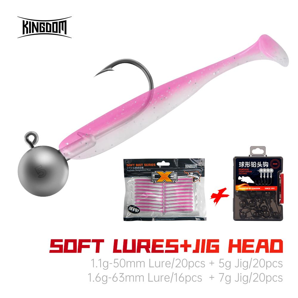 Kingdom 20 chiếc Mồi Câu Cá lưỡi câu mồi câu mềm kết hợp 50mm 63mm 5g 7g mồi giun giả Mồi câu nhân tạo Mồi Câu Cá Mồi Câu Cá Đồ Câu Cá đuôi chữ T