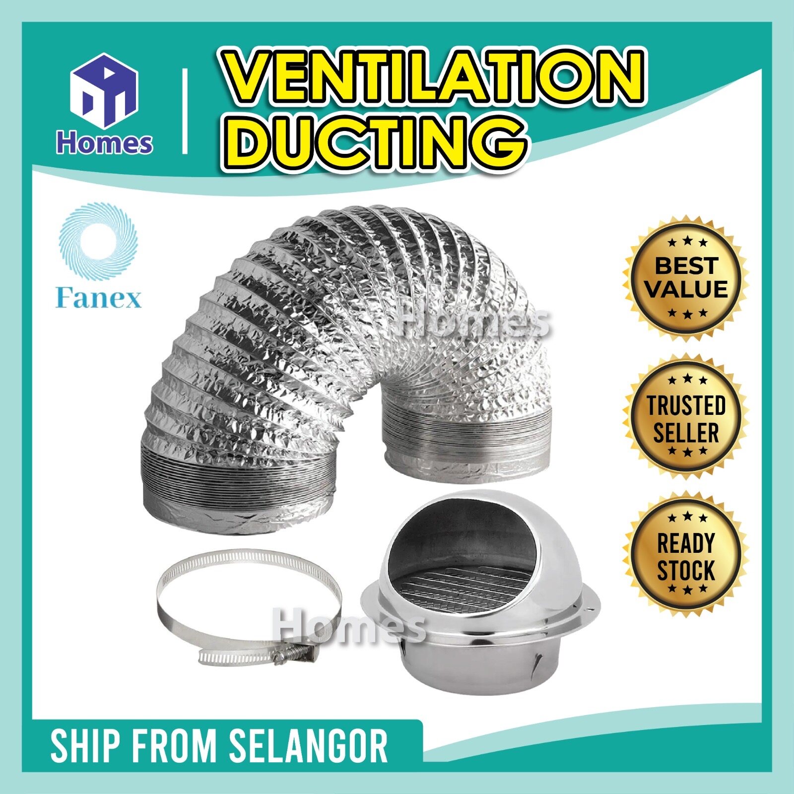 Aluminium Foil Flexible Ducting 200mm - View #2