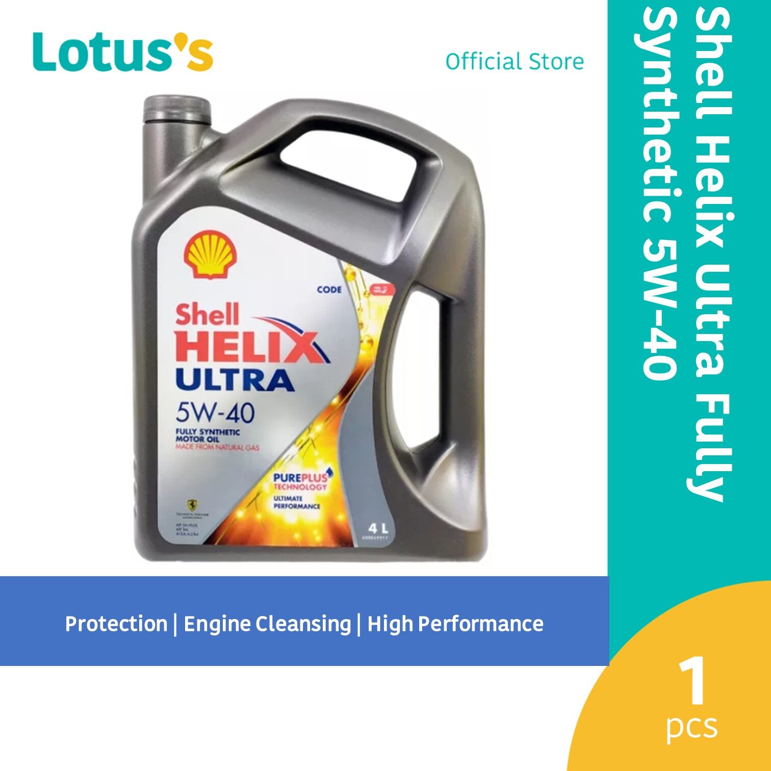 Shell Helix Ultra Fully Synthetic 5W-40 Engine Oil 4 Litre