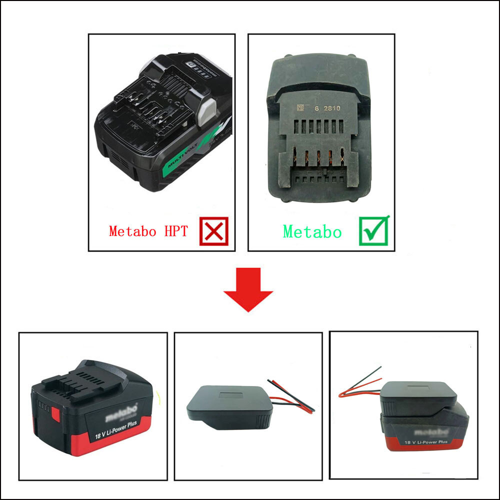 ION For Metabo 18V Batterie LI-ION Adaptateur DIY Sortie Pour Socle Power Connecteur 