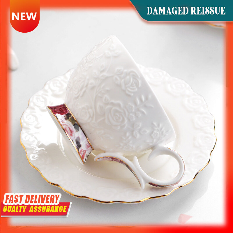 Gambar Water Cup Cup Ceramic Coffee Home Flower Tea English Afternoon Tea Cup Saucer Gift Set