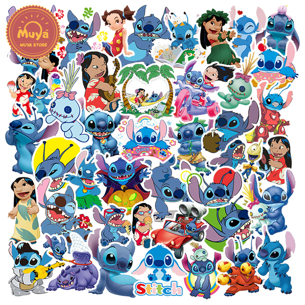 MUYA 50pcs Lilo & Stitch Anime Stickers for Laptop Luggage Cartoon Graffiti  Stickers for Kids | Lazada PH