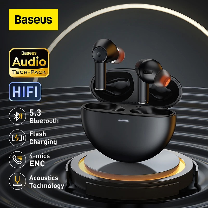 Baseus Bowie EX TWS tai nghe 5.3 Tai nghe bluetooth điều khiển bằng cảm ứng Tiếng ồn hủy bỏ tai nghe không dây