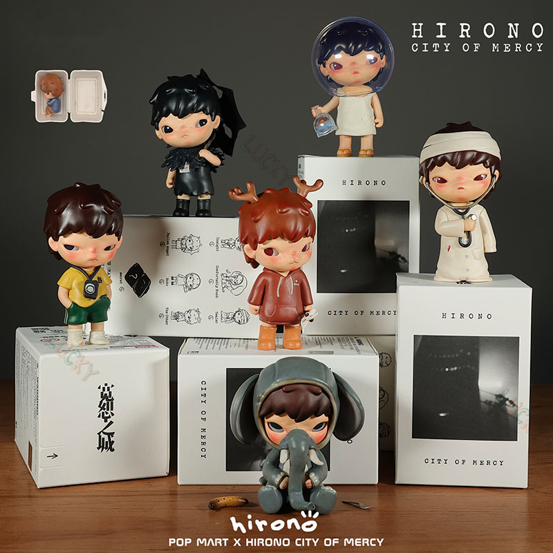 Bộ sưu tập quà tặng giáng sinh búp bê hình dễ thương hirono City Of Mercy Series Hộp đồ chơi sưu tập mô hình động dễ thương búp bê Anime mô hình em bé dễ thương
