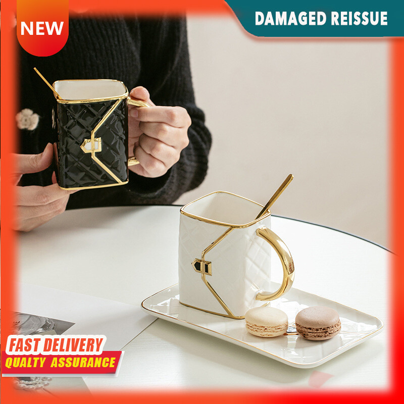 Gambar Bag Ceramic Coffee Cup Creative Cup Saucer Set Afternoon Tea Cup