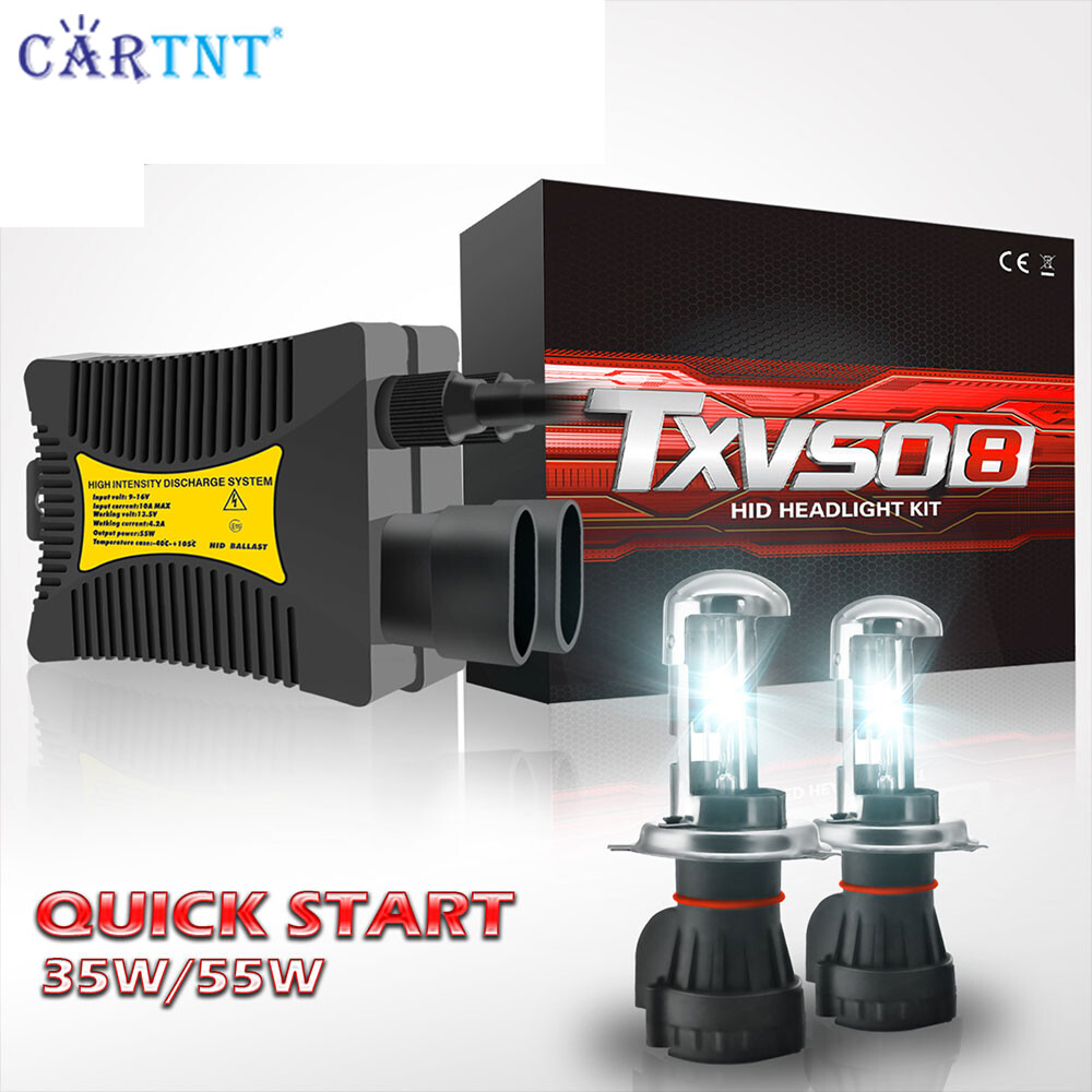 Cartnt 1 bộ bóng đèn pha ô tô xenon h7 h11 55w 12v đèn hid h1 h3 h4 h8 9005 hb3 9006 9012 3000k 4300k 5000k 12000k 8000k 6000k 10000k đèn tự động 12v