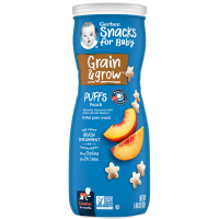 Gerber Puffs  Cereal Snack 8+ Months 42 g 7 Flavours(APPLE CINNAMON.BANANA.BLUEBERRY.PEACH.STRAWBERRY APPLE.SWEET POTATO.VANILLA)
